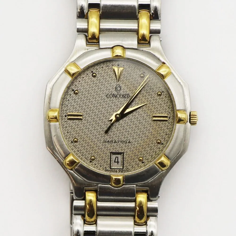Concord Saratoga Yellow Gold Stainless Steel Date Watch